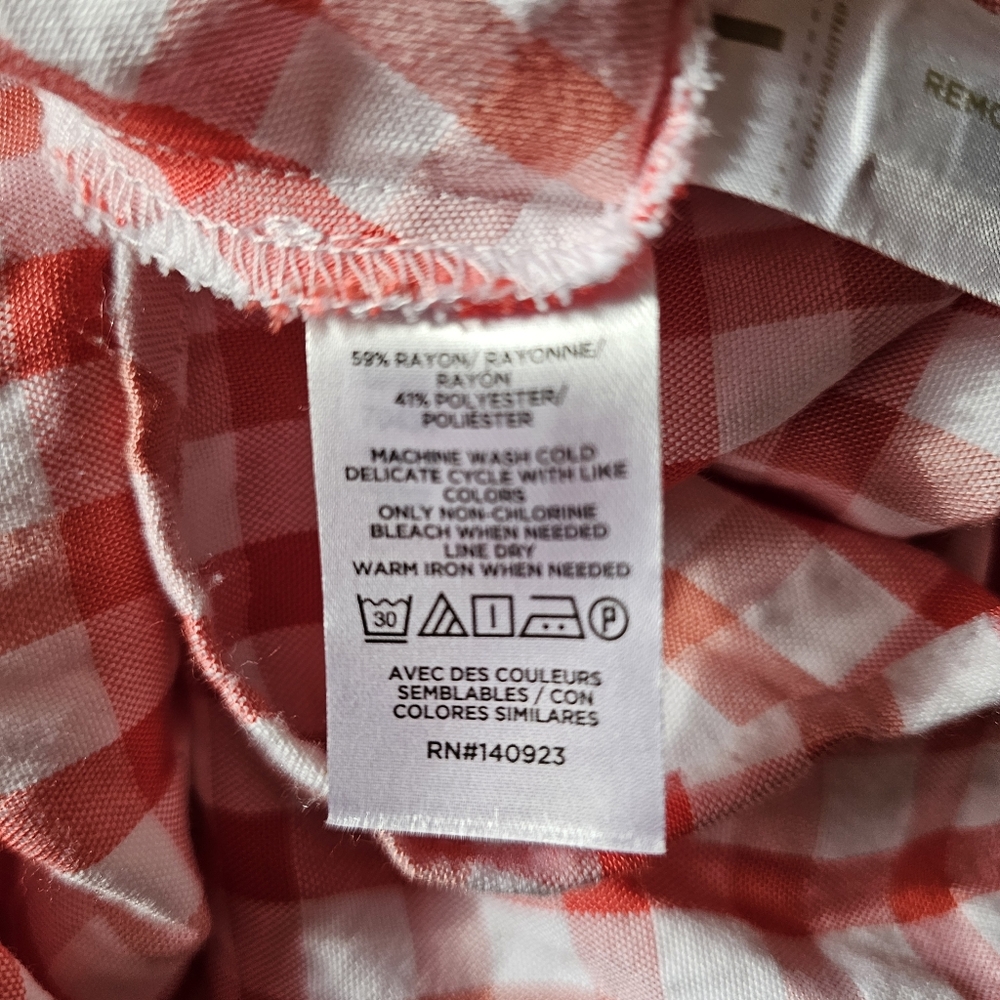 Ann Taylor LOFT Red & White Gingham Plaid Maxi Dress 14 Cottagecore Tomato Girl - Picture 10 of 11